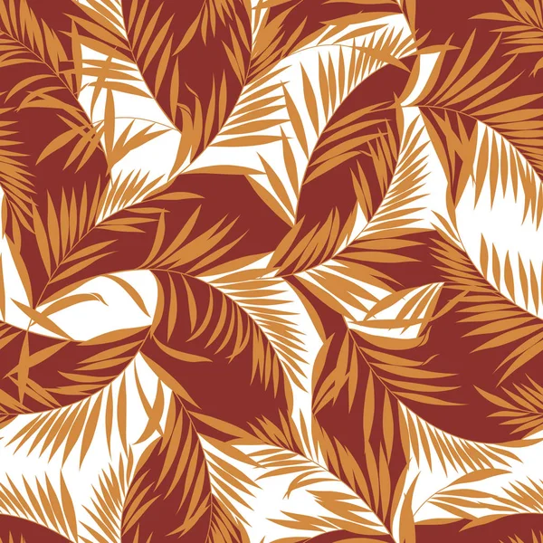 Tropiska Växter Mönster Jag Konstruerade Tropisk Växt Denna Bild Sömlös — Stock vektor