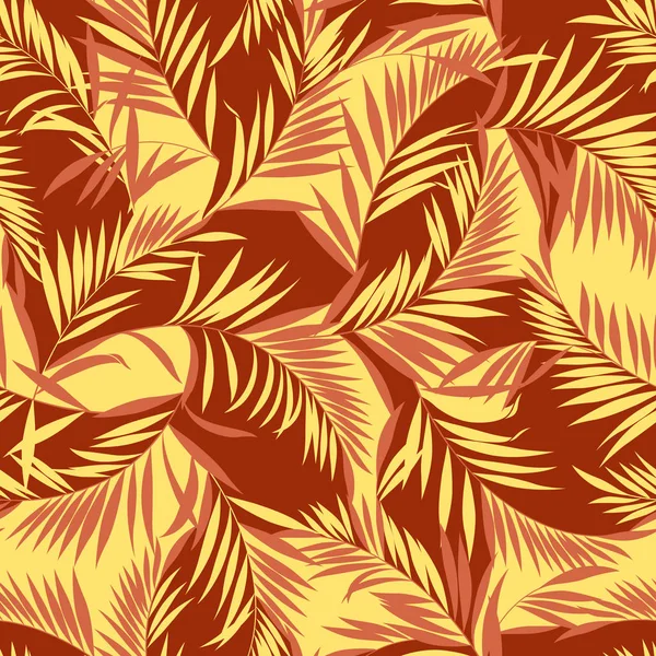 Tropiska Växter Mönster Jag Konstruerade Tropisk Växt Denna Bild Sömlös — Stock vektor