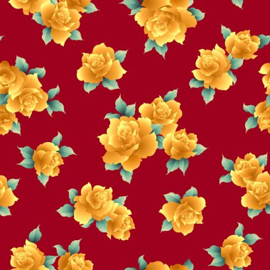 Gül illüstrasyon model. Bir gül tasarlanmış vektörel çizimler içinde çalıştım, bu resim tekrar tekrar sorunsuz devam ediyor,