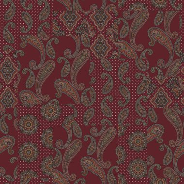 Paisley patchwork desen, Paisley desen tasarım, bu resim repeatedlyit bir vektör çalışma devam ediyor,