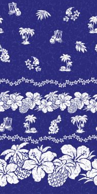 Ebegümeci ve ananas desen tasarımı için ebegümeci çekti, bu resim tekrar tekrar devam ediyor,