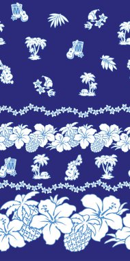 Ebegümeci ve ananas desen tasarımı için ebegümeci çekti, bu resim tekrar tekrar devam ediyor,