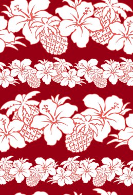 Ebegümeci ve ananas desen tasarımı için ebegümeci çekti, bu resim tekrar tekrar devam ediyor,