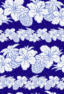 Ebegümeci ve ananas desen tasarımı için ebegümeci çekti, bu resim tekrar tekrar devam ediyor,