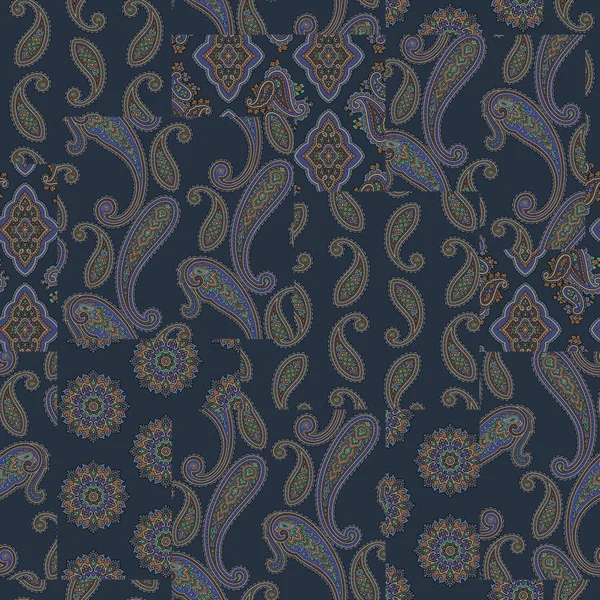 Paisley patchwork desen, Paisley desen tasarım, bu resim repeatedlyit bir vektör çalışma devam ediyor,