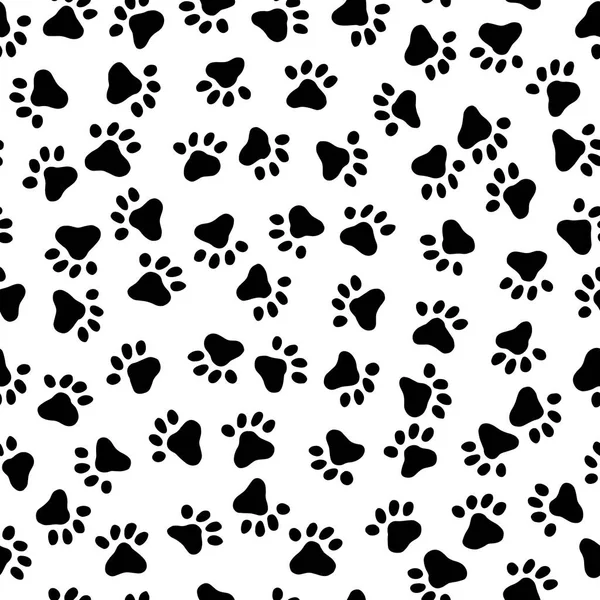 Footprint Pattern Animal Made Footprint Animal Seamless Pattern — Stock Vector