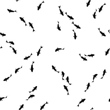 Balık desen çizimi, basit ve bir balık çekti, sorunsuz bir resmi vardır,