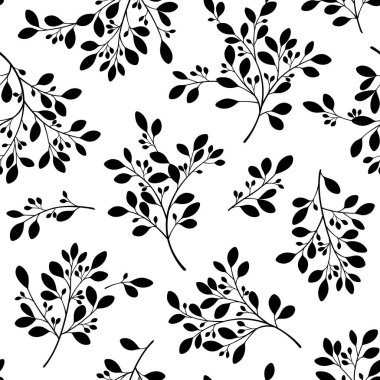 Soyut bitki deseni. Soyut bir bitki tasarlanmış, vektörel çizimler içinde çalıştı. Bu resim tekrar tekrar sorunsuz devam ediyor.