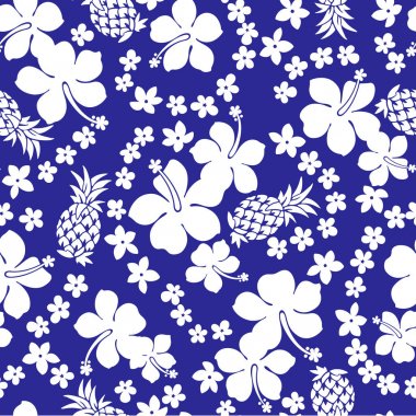 Ebegümeci ebegümeci ve ananas patterni çekti ve bu resim tasarlamak için bir ananas art arda devam ediyor