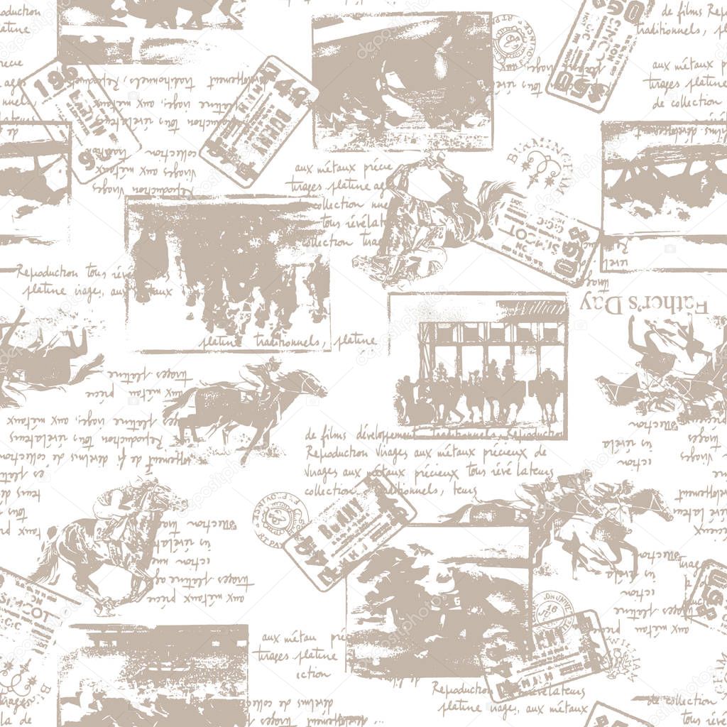Horse racing illustration pattern,I made a pattern under the theme of horse racing,