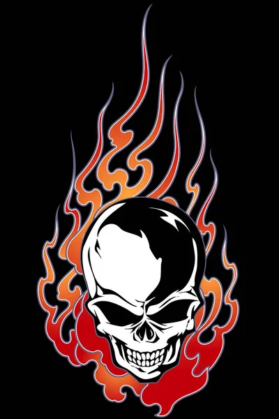 Skull Fire Illustration Designed Skull Fire — Stock Vector