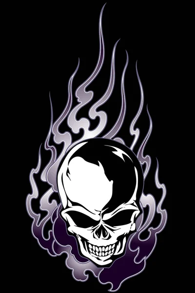 Skull Fire Illustration Designed Skull Fire — Stock Vector