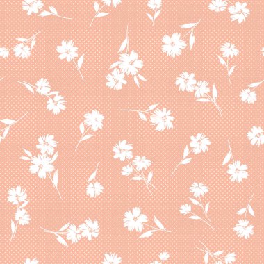 Çiçek illüstrasyon deseni, bir çiçek tasarlanmış, bu resim tekrar tekrar sorunsuz devam ediyor,