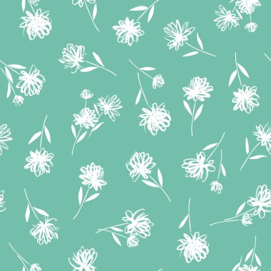 Çiçek illüstrasyon deseni, bir çiçek tasarlanmış, bu resim tekrar tekrar sorunsuz devam ediyor,