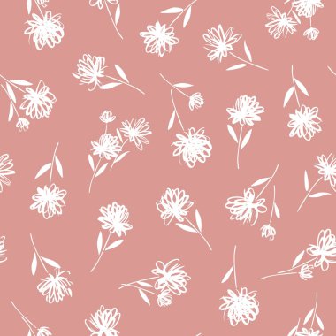 Çiçek illüstrasyon deseni, bir çiçek tasarlanmış, bu resim tekrar tekrar sorunsuz devam ediyor,