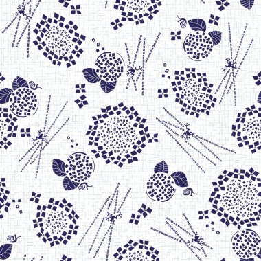 Soyut Japon tarzı ortanca deseni,