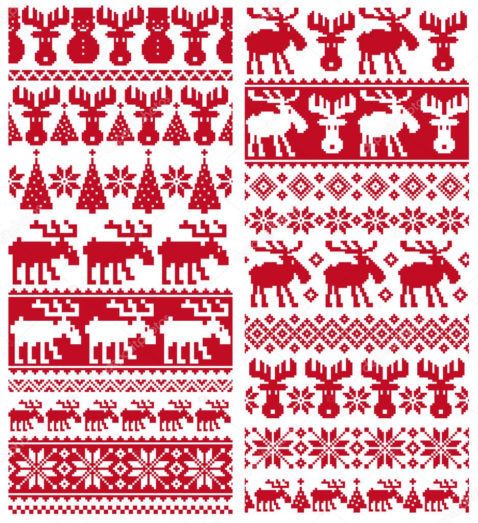 Seamless material of the good Nordic-style,I designed a traditional Nordic pattern