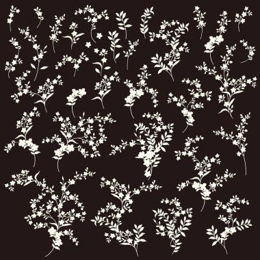 Güzel bir çiçeğin vektör çizim materyali,