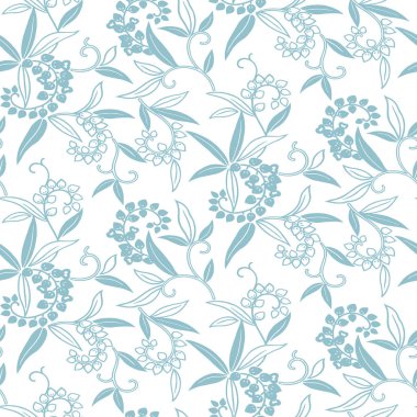 Güzel tropikal bitki kusursuz desen çizimi