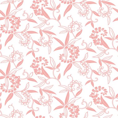 Güzel tropikal bitki kusursuz desen çizimi