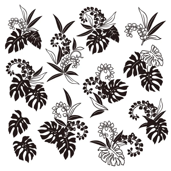 Belle Plante Tropicale Fond Matériel Illustration — Image vectorielle