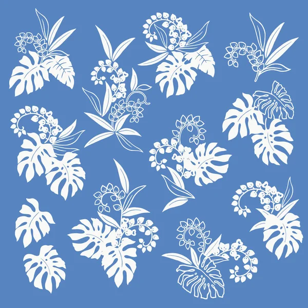 Mooie Tropische Plant Achtergrond Illustratiemateriaal — Stockvector