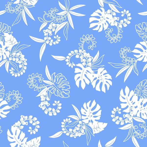 Belle Illustration Motif Sans Couture Plante Tropicale — Image vectorielle
