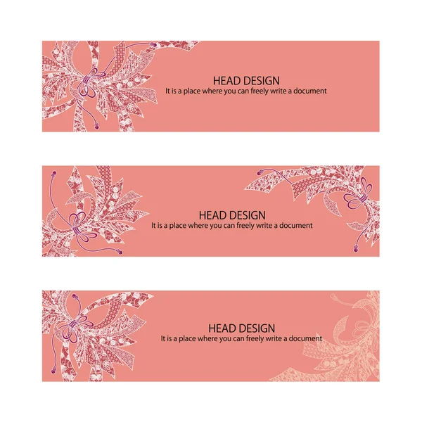 Web Header Design Japanischen Stil — Stockvektor