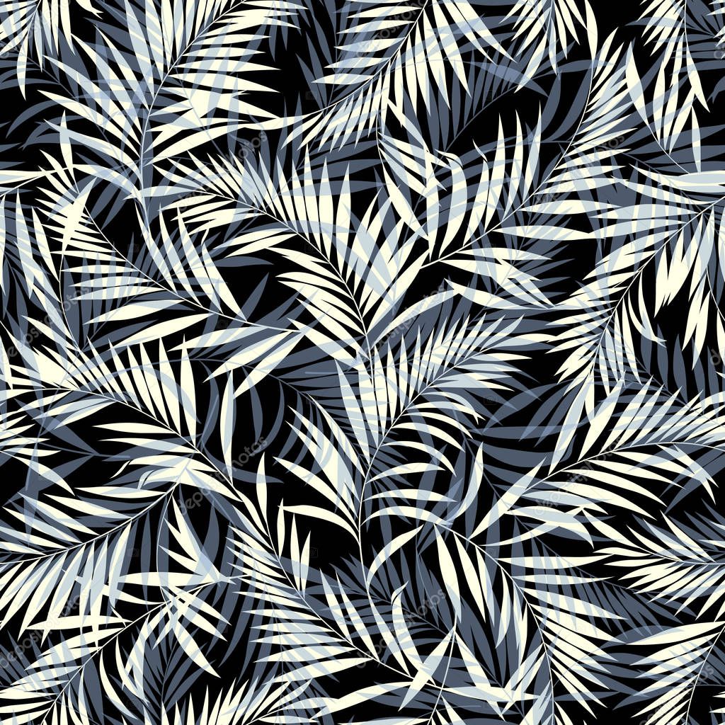 Tropical plant seamless pattern illustration,This picture is seamless,