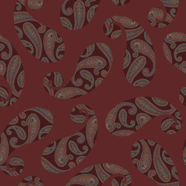 Motif Sans Couture Beau Design Paisley Continue Sans Couture — Image vectorielle