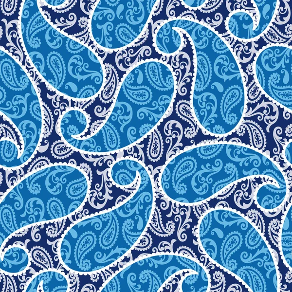 Nahtloses Muster Eines Hübschen Paisley Designs Ich Zeichnete Paisley Vektoren — Stockvektor