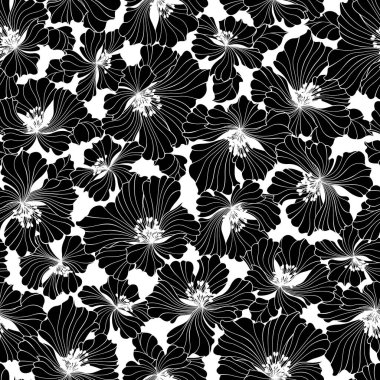 Güzel bir çiçeğin kusursuz vektör deseni,