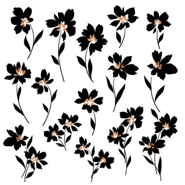 Güzel bir çiçeğin vektör illüstrasyon materyali, bir çiçek tasarladım, vektörler üzerinde çalıştım.,