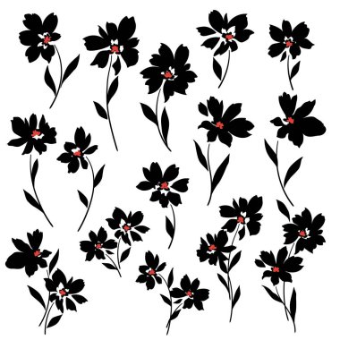 Güzel bir çiçeğin vektör illüstrasyon materyali, bir çiçek tasarladım, vektörler üzerinde çalıştım.,