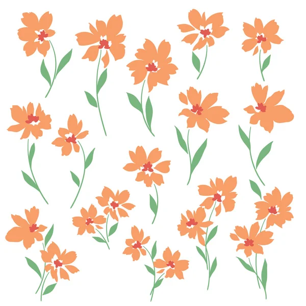 Material Ilustración Vectorial Una Hermosa Flor Diseñé Una Flor Trabajé — Vector de stock