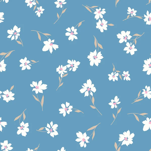 Motif Vectoriel Sans Couture Une Belle Fleur Conçu Une Fleur — Image vectorielle