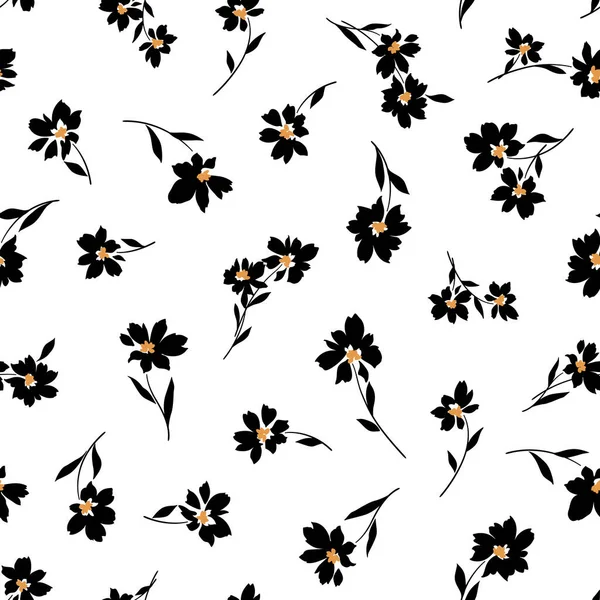美しい花のシームレスなベクトルパターン 私は花をデザインしました これらのデザインはシームレスに続きます — ストックベクタ