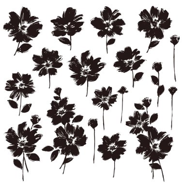 Çiçek vektör illüstrasyon materyali güzel soyut, bir çiçek özeti tasarladım, vektörler üzerinde çalıştım.,