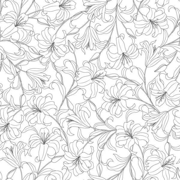 Motif Vectoriel Sans Couture Une Belle Fleur Conçu Une Fleur — Image vectorielle