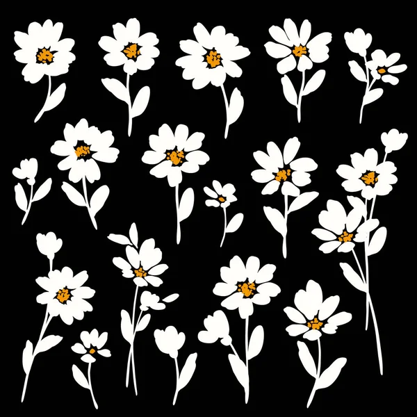 Vektorový Ilustrační Materiál Krásné Květiny — Stockový vektor