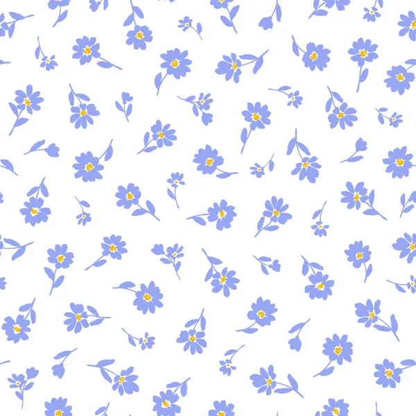 美しい花のシームレスなベクトルパターン — ストックベクタ