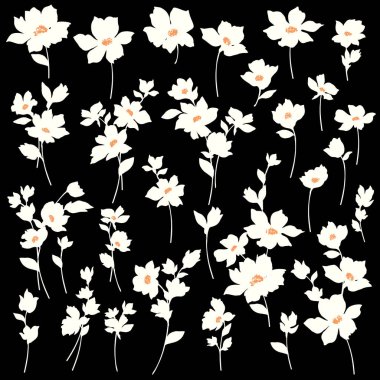 Güzel bir çiçeğin vektör illüstrasyon materyali basitçe tasarlanmış bir çiçeğin illüstrasyon materyali,