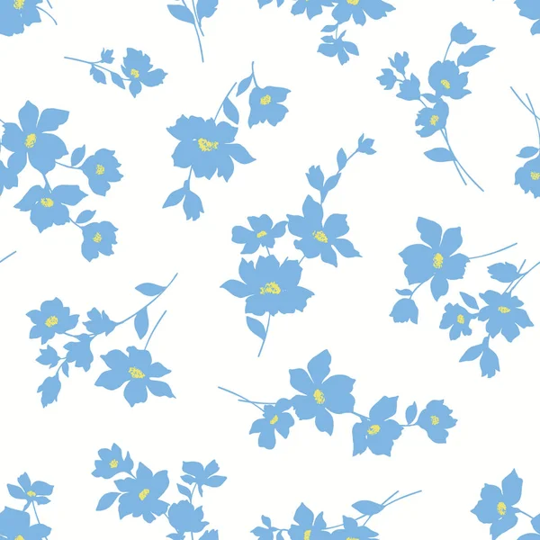 Nahtlose Vektormuster Einer Schönen Blume Diese Designs Setzen Sich Nahtlos — Stockvektor