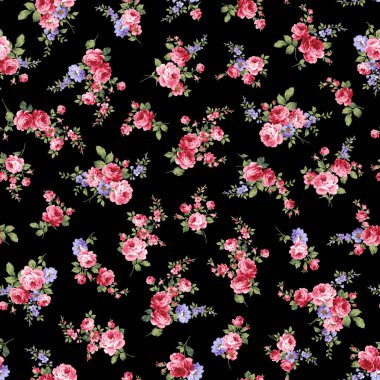 Zarif bir gülün kusursuz vektör deseni. Güzel bir şekilde bir gül tasarladım.,