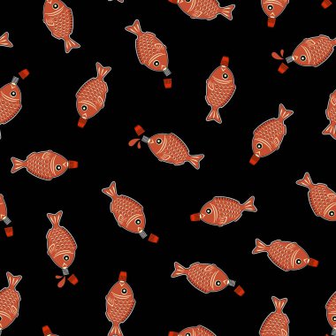 Japon tarzı beslenme çantası çeşnili balık çeşnili baharat şişesi, dikişsiz desen, soya sosu koymak için baharat şişesi vs. Paket veya beslenme çantasına iliştirilmiş,