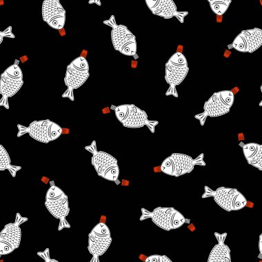 Japon tarzı beslenme çantası çeşnili balık çeşnili baharat şişesi, dikişsiz desen, soya sosu koymak için baharat şişesi vs. Paket veya beslenme çantasına iliştirilmiş,