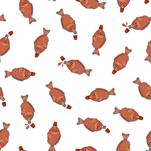 Japon tarzı beslenme çantası çeşnili balık çeşnili baharat şişesi, dikişsiz desen, soya sosu koymak için baharat şişesi vs. Paket veya beslenme çantasına iliştirilmiş,