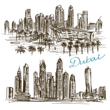 Dubai. Elle çizilmiş koleksiyonu.