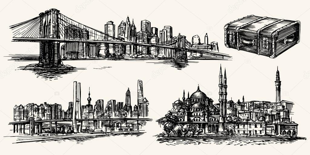 Travel the world, New York, Istanbul, Shanghai