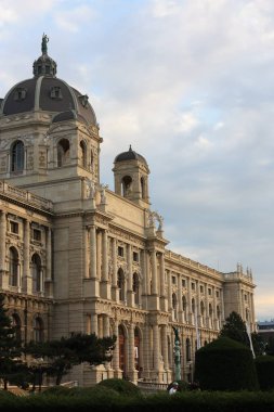 Kunsthistorisches Müzesi sanat Viyana Avusturya gün batımında